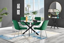 NOVARA 100cm Round Glass and