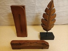 D Letter Arrow Leaf Hand Carved Wooden Rustic Decor Lettering Sign