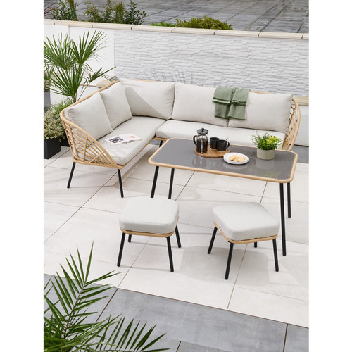 Mykonos rattan corner dining - corner,