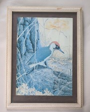 Framed Print Green Woodpecker