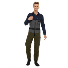 Fly Fishing Wader for Men 4-Layer Breathable with Neoprene Socks Light Weight 10