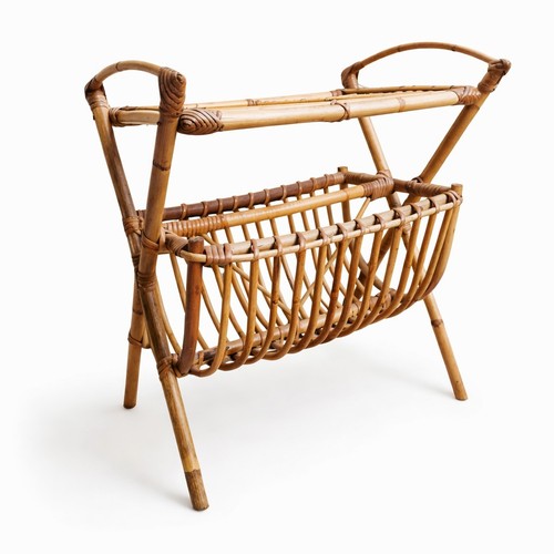 Magazine rack vintage rattan - magazine,