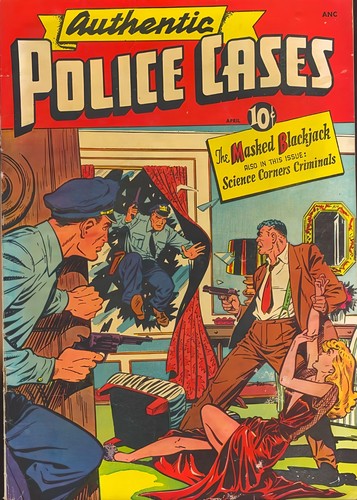 Police cases vintage comic - police,
