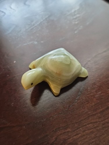 Vintage green onyx turtle - vintage,
