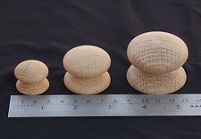 OAK DRAWER KNOBS WITH INSERT + SCREW HARDWOOD KNOB Wooden Wood Handles Pull