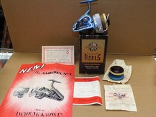 Vintage J. W. Young The Ambidex Casting Reel W/ Box, Paperwork & spool- WORKS