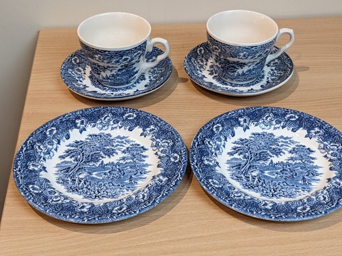 Pair english ironstone blue - pair, &