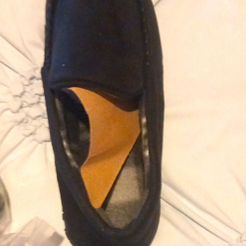 Men black suede slip - men’s,