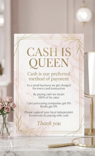 Cash queen sign counter - cash, is