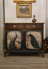 STAG Sideboard Wooden Cabinet Storage Unit Living Room Bedroom Painted Upcycled
