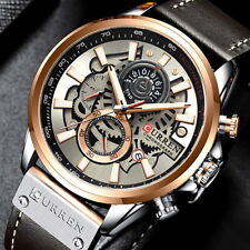 CURREN Mens Chronograph Date Quartz Luminous Waterproof Luxury Sport Wrist Watch