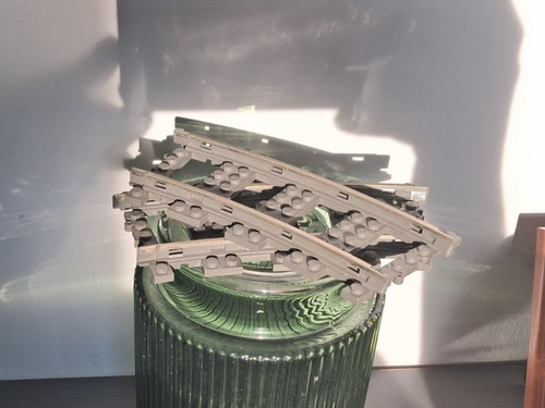 Lego dark gray train track - dark,