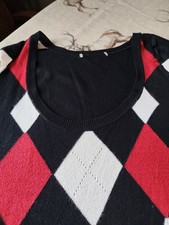 Black Argyle Jumper