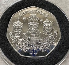 Gibraltar 1988 Large Size 50p coin - UNC in capsule RARE