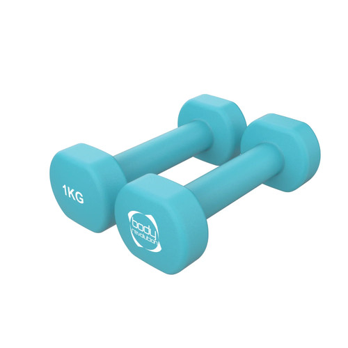 Neoprene dumbbell pair 1kg - neoprene,