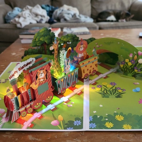 Whimsical train pop - 3d,
