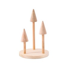 Wood Cone Ring Display Stand