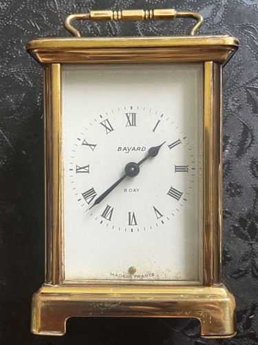 Vintage brass carriage - , clock