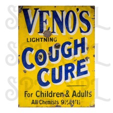 Veno's Cough Cure Retro Replica style metal tin sign/plaque HOME Decor
