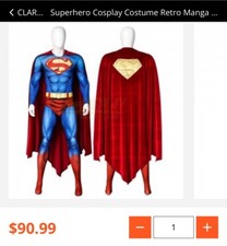NEW Superman Cosplay Costume