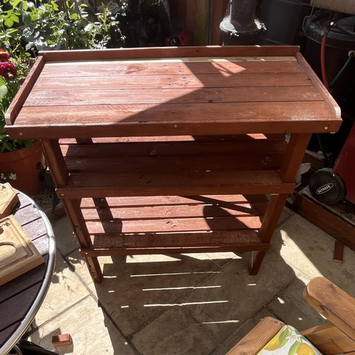 Wood potting bench 90x45x90cm - wood,