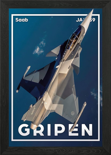 Saab jas gripen framed - 39, wall