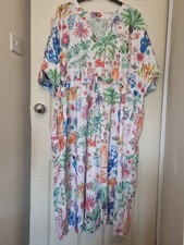 Plus Size 28 Pilyester Lightweight Dress Mexican Print Viva La Vida Tropical