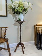 Antique Victorian Oak Barley Twist Occasional Side Table Wine Table Postage Avai