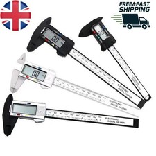 6'' LCD Digital Vernier Caliper Micrometer Measure Tool Gauge Ruler 150mm Black
