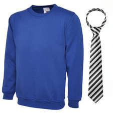 ADULTS INBETWEENER COSTUME SCHOOL FANCY DRESS TIE BLUE JUMPER BRITISH TV