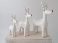 White Ceramic Reindeer with
