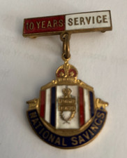 10 Years Service National Savings Enamel Pin Badge