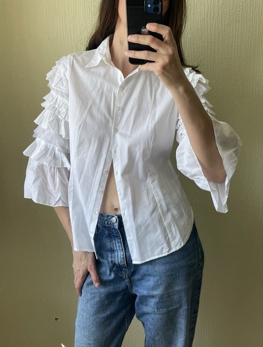 Anne fontaine blouse frill - fontaine,