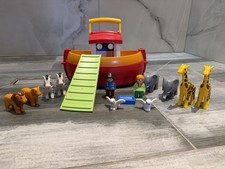 Playmobil Noah's Ark Playset with Animal Figures and Noah Wife