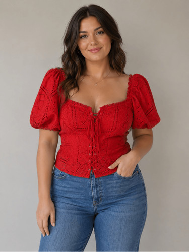 Parker red peplum - parker,