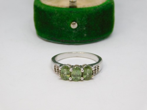 Sterling silver green - silver,