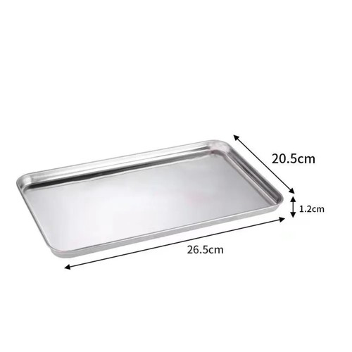 Stainless steel baking tray - 1x,
