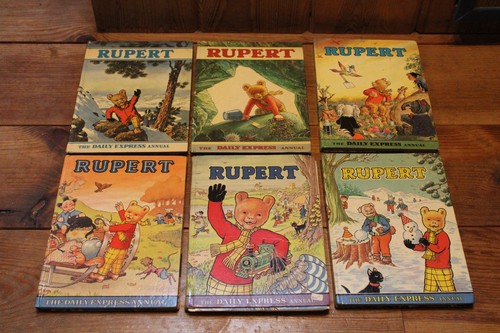 Assorted vintage rupert - 6x,