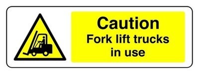 Caution fork lift - caution,