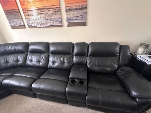 Leather corner sofa - leather,