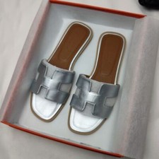 Womens Leather Mule Slide On