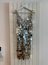 🇬🇧 H&M Paco Rabane Sequin-Disc Mini Dress | Small