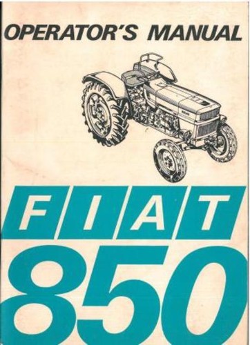 Fiat tractor 850 operators - fiat,