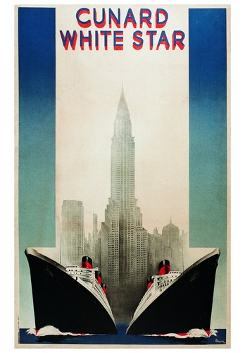 Vintage cunard cruise poster - vintage,