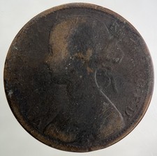 1867 Victoria One Penny Coin |