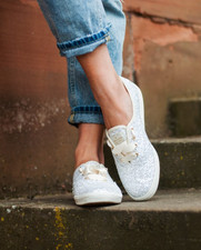 Keds x Kate Spade New York Glitter Sneakers – Cream – Women’s UK 8 / US 10.5