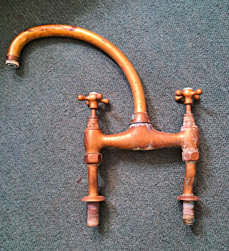 Vintage retro brass bridge - brass,