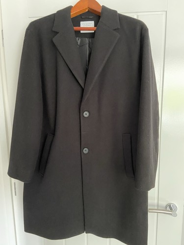 Men black overcoat fully - overcoat,