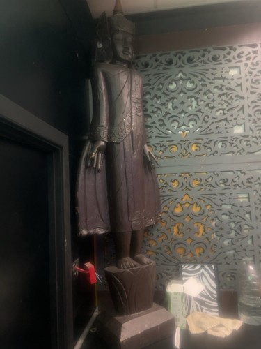 Large hand carved wooden - hand,