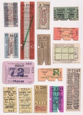 Vintage UK Railway Bus Tickets